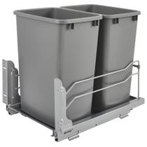 Latas de lixo Rev-A-Shelf de 35 litros e 8,75 galões com retirada dupla Latas de lixo Rev-A-Shelf de 35 litros e 8,75 galões com retirada dupla