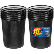 Latas de lixo SHSYCER Black Mesh 15L (4 galões), pacote com 10
