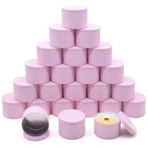 Latas de vela YJHSS, pacote com 24 onças, para fazer velas - rosa