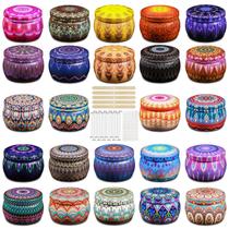 Latas para velas Happyhube, kit com 24 unidades, 5 oz, recipientes de metal