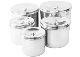 Latas potes guardar mantimentos alimentos aluminio com tampa