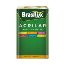 Látex acrílico premium acrilar 18l brasilux pintura para parede