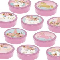 Latinha Lembrancinha Festa Unicórnio - 8cm - 20 unidades - Rosa - Rizzo Embalagens e Festas