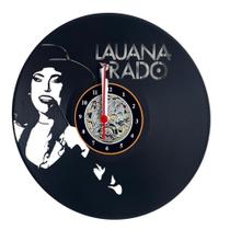 Lauana Prado relógio disco de vinil cantora decoração - Avelar criações