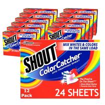Laundry Color Catchers Shout, pacote de 24 unidades com 12 (288 folhas)