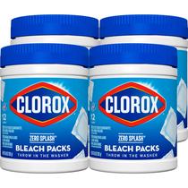 Laundry Pods Clorox Zero Splash Bleach, pacotes com 4 pacotes