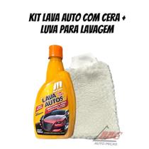 Lava Auto C/ Cera Maxi Auto 500ml + Luva p/lavagem Lava Auto C/ Cera Maxi Auto 500ml + Luva p/lavagem