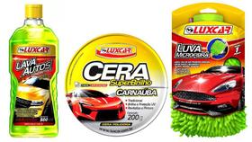 Lava Autos + Cera + Luva De Microfibra Anti Risco