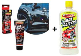 Lava Autos Com Cera 500ml + Tira Riscos 120g Luxcar Lava Autos Com Cera 500ml + Tira Riscos 120g Luxcar