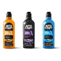 Lava Autos Shampoo+pneu Pretinho e Limpa Vidros Limpeza