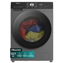 Lava e Seca 11Kg Hisense Titanium com 11 Programas de Lavagem, Steam, Wi-Fi - WD3S11