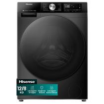 Lava e Seca Hisense 3S 12kg/8kg Inverter 16 programas 110V com Wi-Fi Preta Noir - WD3S1243BB1 Lava e Seca Hisense 3S 12kg/8kg Inverter 16 programas 110V com Wi-Fi Preta Noir - WD3S1243BB1