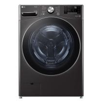 Lava e seca lg smart thinq com conectividade wi-fi 18kg black inox 220v wd18sv2s6ba