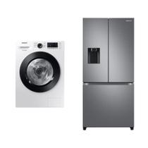 Lava e seca Samsung WD11M 220 + Geladeira Samsung RF49 3 Portas Inox c/ 470L 220 Lava e seca Samsung WD11M 220 + Geladeira Samsung RF49 3 Portas Inox c/ 470L 220