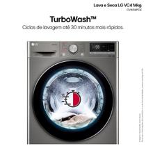 Lava e Seca Smart LG VC4 14kg Inox Look com AIDD CV5014PC4