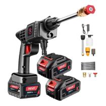 Lava Jato Alta 96V Pressão portátil 2 Bateria Vap Carro 1000W Bivolt Para Pisos Carros Casa e Jardim