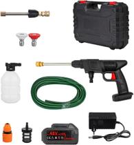 Lava Jato Bivolt Para Lavar Carro Automotivo Lavadora Mini Pistola Máquina de Lavar Alta Pressão Água Portátil A Bateria 110v 220v Recarregável