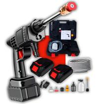 Lava Jato Portátil 48V Sem Fio Recarregável 2 Baterias Bivolt Lavadora para Carro e Moto Lava Jato Portátil 48V Sem Fio Recarregável 2 Baterias Bivolt Lavadora para Carro e Moto