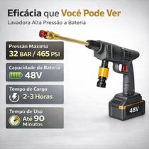 Lava Jato Vap Alta Pressão Portátil Recarregável