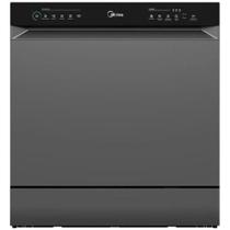 Lava Louça Midea MDWTF08S 8 Serviços 5 Programas Lavagem Painel Full Touch