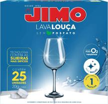 Lava Louça Sem Fosfato Jimo Contra as Sujeiras mais Difíceis Caixa com 25 Pastilhas