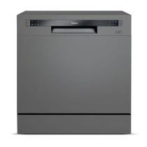 Lava Loucas 8 Servicos Aco Inox 59,5x55x50cm 127v - Midea Lava Loucas 8 Servicos Aco Inox 59,5x55x50cm 127v - Midea