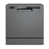 Lava Louças 8 Serviços DWA08S Painel Touchmidea Cinza 110V