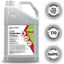 Lava Louças Detergente Líquido para Máquina de Lavar Louças Live Wash Pro Kitchen Max 5 Litros