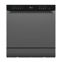 Lava Louças Midea 8 Serviços MDWTF08S1 com Painel Full Touch e Secagem Extra Cinza 110V