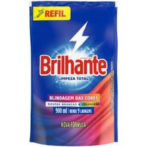 Lava Roupa Brilhante Sabão Liquido Limpeza Total Refil 900 ML