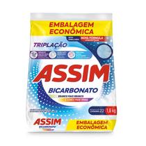 Lava Roupas em Pó Assim Bicarbonato Embalagem Econômica 1,6kg