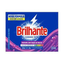 Lava-Roupas em Pó Brilhante Cuidado Total Roupas Brancas e Coloridas 1,6kg Kit 2un Lava-Roupas em Pó Brilhante Cuidado Total Roupas Brancas e Coloridas 1,6kg Kit 2un