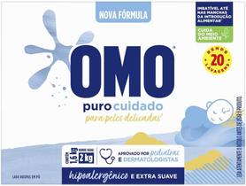 Lava-Roupas em Po Omo Puro Cuidado 1,6kg