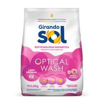 Lava Roupas Em Pó Rosa Floral Girando Sol 1,6Kg, Sabão Em Pó Lava Roupa Perfumado, Rosa, Optical Wash Biotecnologia Enzi