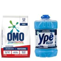 Lava Roupas em Pó Sabão Omo 5.6 kg + Amaciante de Roupas ypê 7 Litros