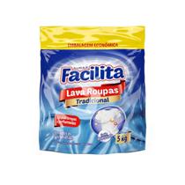 Lava Roupas em Pó Tradicional 5kg Facilita Lava Roupas em Pó Tradicional 5kg Facilita