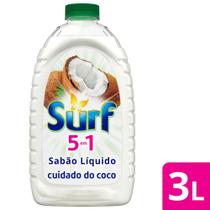 Lava-Roupas Líquido 5 em 1 Cuidado do Coco Surf Galão 3l
