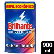 Lava-Roupas Líquido Brilhante Roupas Brancas e Coloridas Limpeza Total 900ml Refil