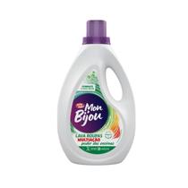 Lava Roupas Líquido Mon Bijou 3L Poder Fresh Tira Manchas 2 em 1 Roupas Brancas Coloridas Galão