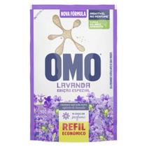 Lava Roupas Líquido Omo Lavanda 14 Dias de Perfume Sachê Refil Econômico 900ml