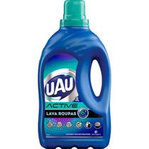 Lava-roupas líquido roupas brancas e coloridas uau active frasco 3l