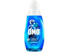 Lava-Roupas Omo Líquido Ciclo Rápido Lava e Perfuma em 15 Minutos Ação Antiodor Frasco 750ml