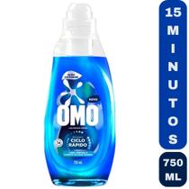 Lava-Roupas Omo Líquido Ciclo Rápido Lava e Perfuma em 15 Minutos Ação Antiodor Frasco 750ml