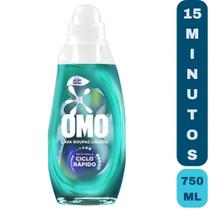 Lava-Roupas Omo Líquido Ciclo Rápido Lava e Perfuma em 15 Minutos Ação Total Frasco 750ml