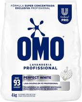 Lava-Roupas Omo Super Concentrado em Pó Lavanderia Profissional Perfect White Pacotão de 4kg Kit 2un