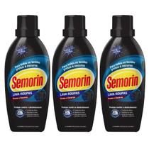 Lava Roupas Pretas Semorin Sabão Detergente Líquido Kit 3