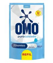 Lava Roupas Sabão Líquido Omo Puro Cuidado Hipoalergênico 900ml