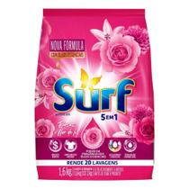 Lava Roupas Sanitizante em Pó Surf 5 em 1 Rosas e Flor de Lis 1.6kg Lava Roupas Sanitizante em Pó Surf 5 em 1 Rosas e Flor de Lis 1.6kg