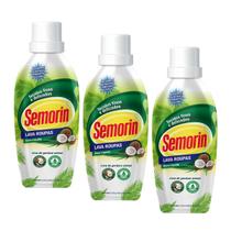 Lava Roupas Semorin Líquido Aroma Perfumado Coco Kit 3