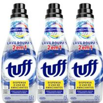Lava Roupas Tuff 2 em 1 Dispensa o Uso de Amaciantes 1,5 L Lançamento 3 unidades Lava Roupas Tuff 2 em 1 Dispensa o Uso de Amaciantes 1,5 L Lançamento 3 unidades